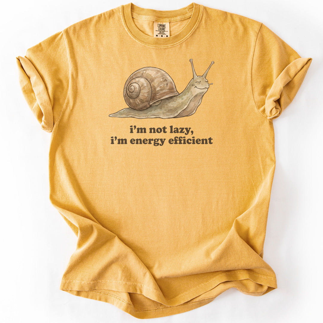 I'm Not Lazy, I'm Energy Efficient Premium - Mustard