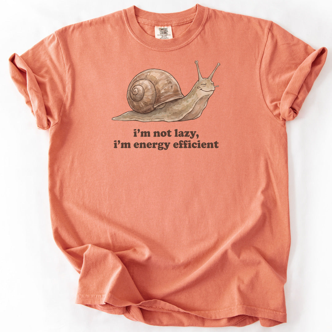 I'm Not Lazy, I'm Energy Efficient Premium - Terracotta