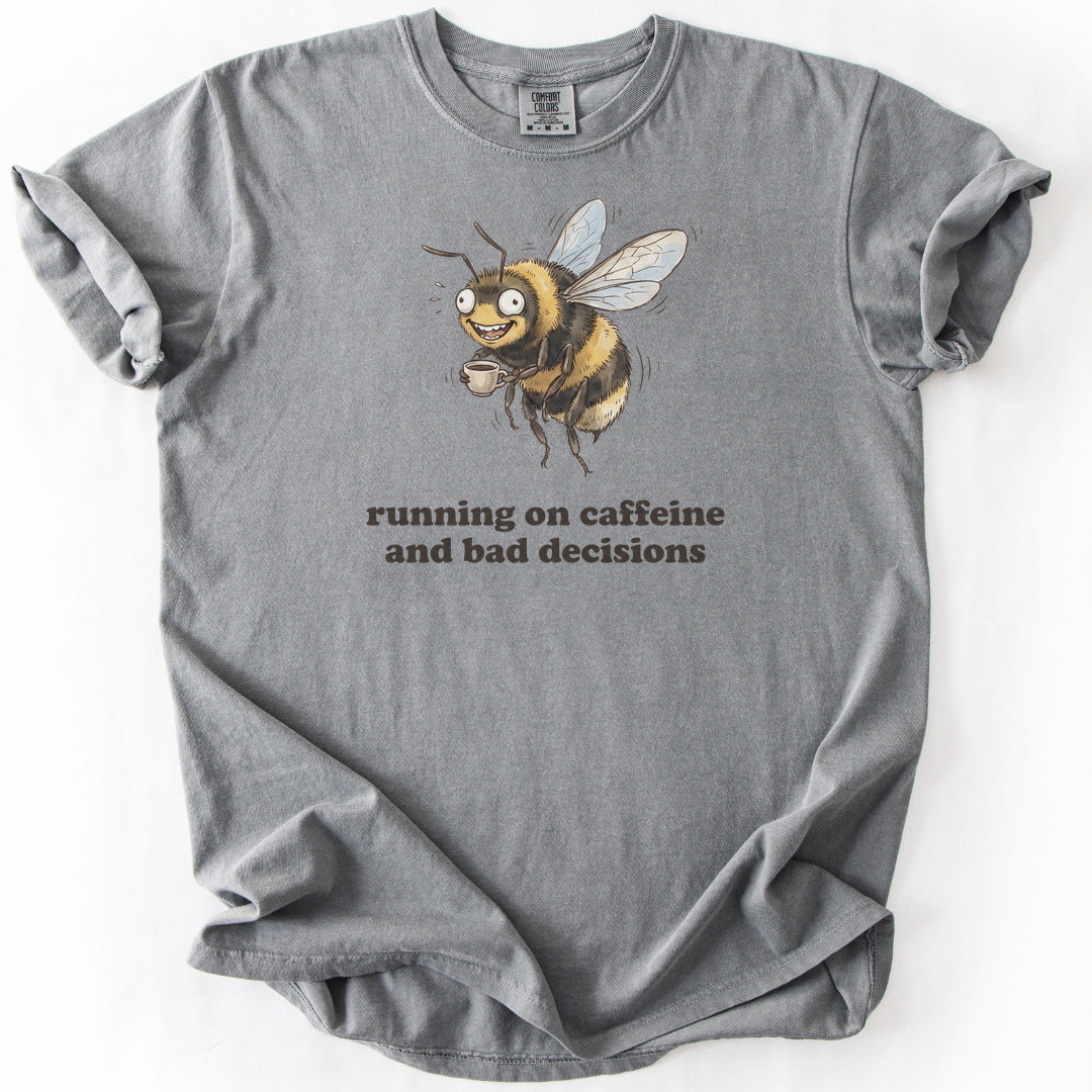 Running on Caffeine and Bad Decisions Premium - Grey
