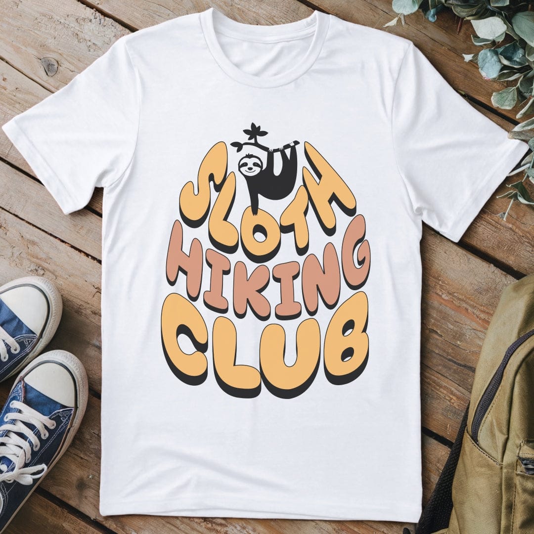 T-Shirt White / S Sloth Hiking Club T-Shirt