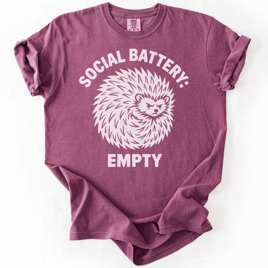 Social Battery Empty Premium - Berry
