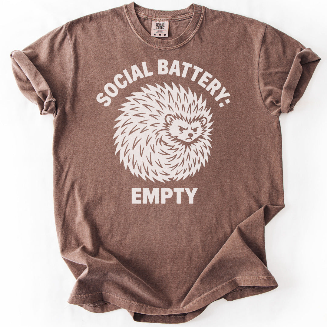 Social Battery Empty Premium - Espresso