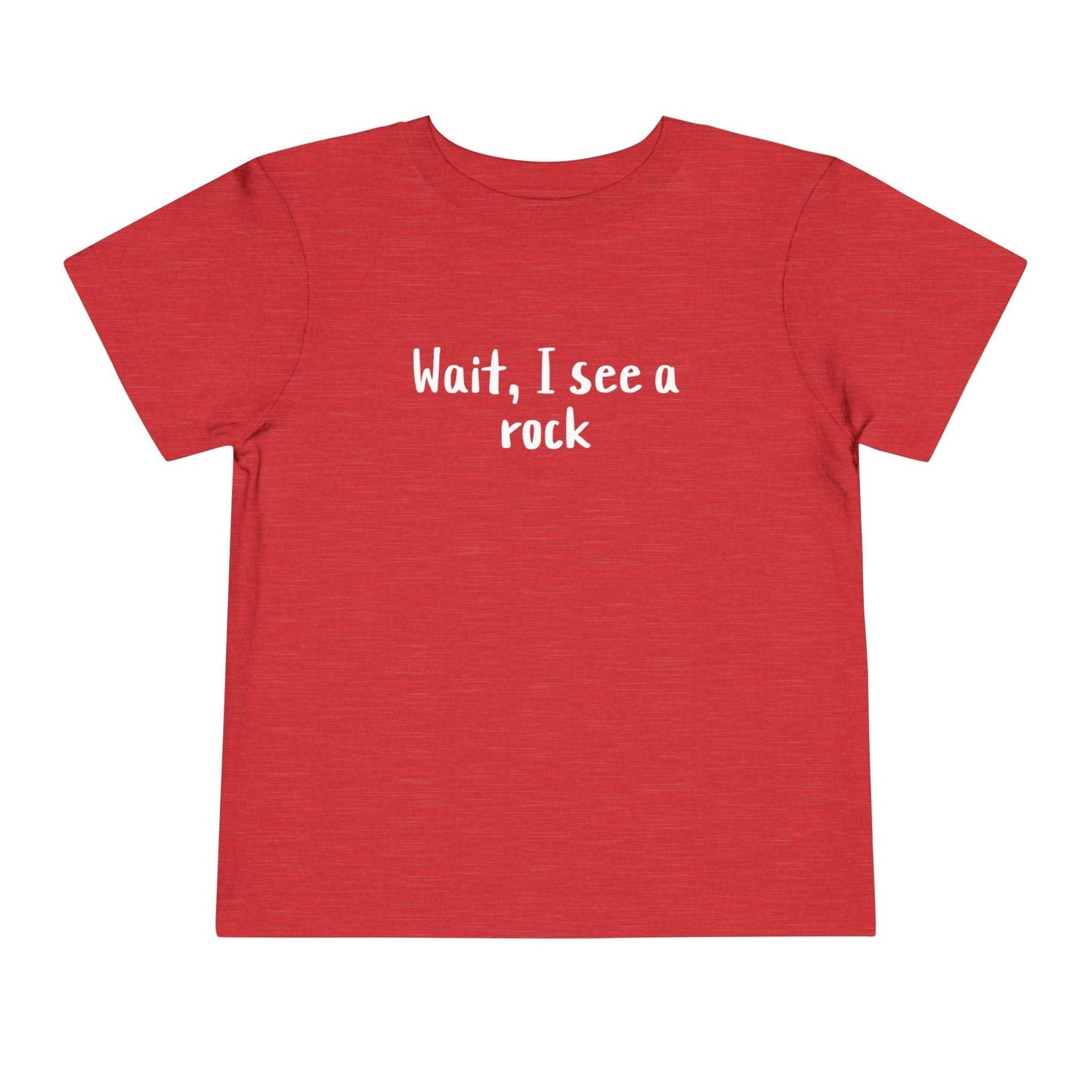 Kids clothes Heather Red / 2T Wait I See A Rock Premium Toddler T-Shirt