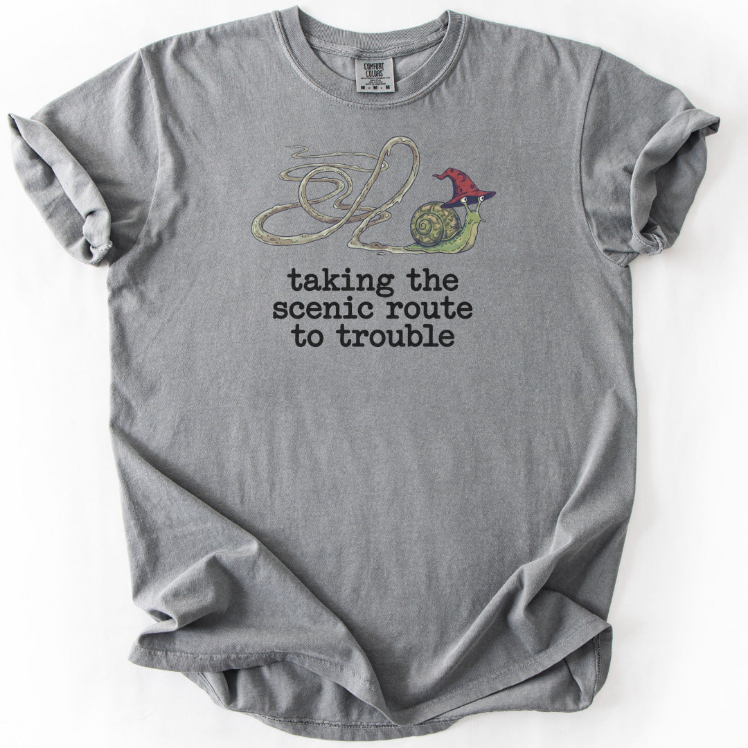 Taking the Scenic Route to Trouble Premium - Grey
