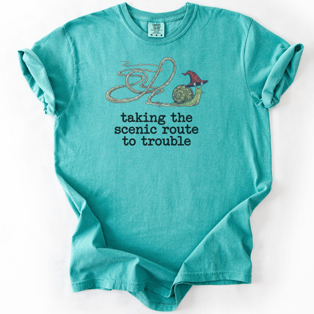 Taking the Scenic Route to Trouble Premium - Seafoam