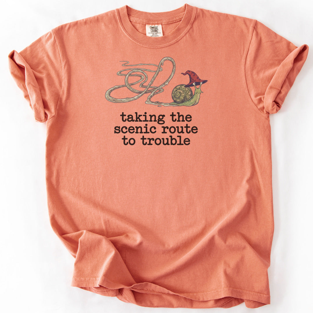 Taking the Scenic Route to Trouble Premium - Terracotta