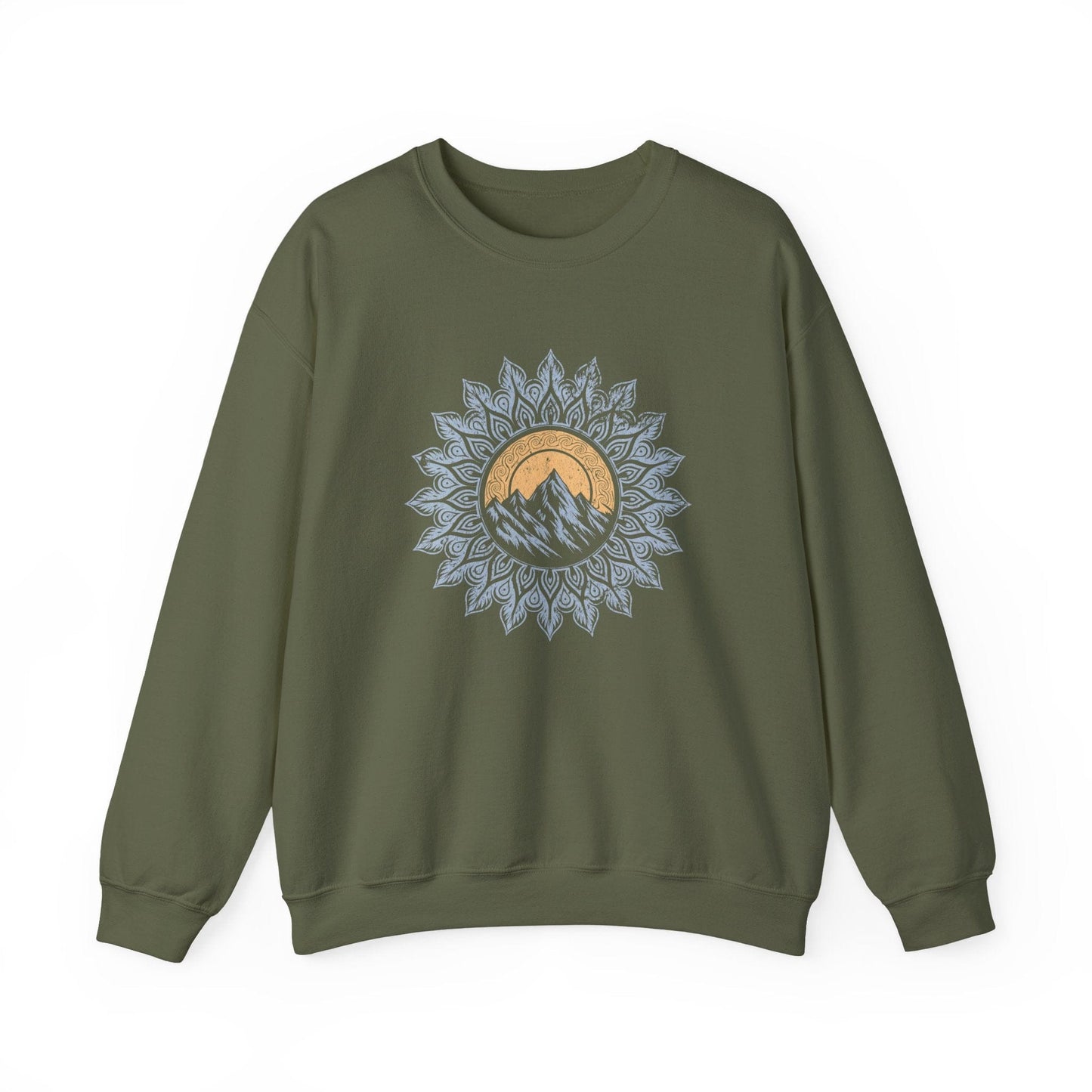 Sweatshirt Military Green / S Mountain Mandala Sweatshirt