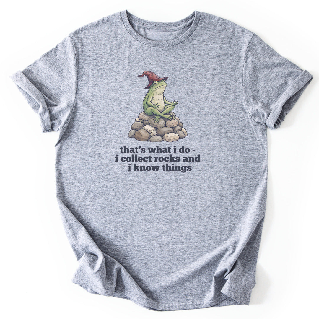 I Collect Rocks and I Know Things - Sport Grey