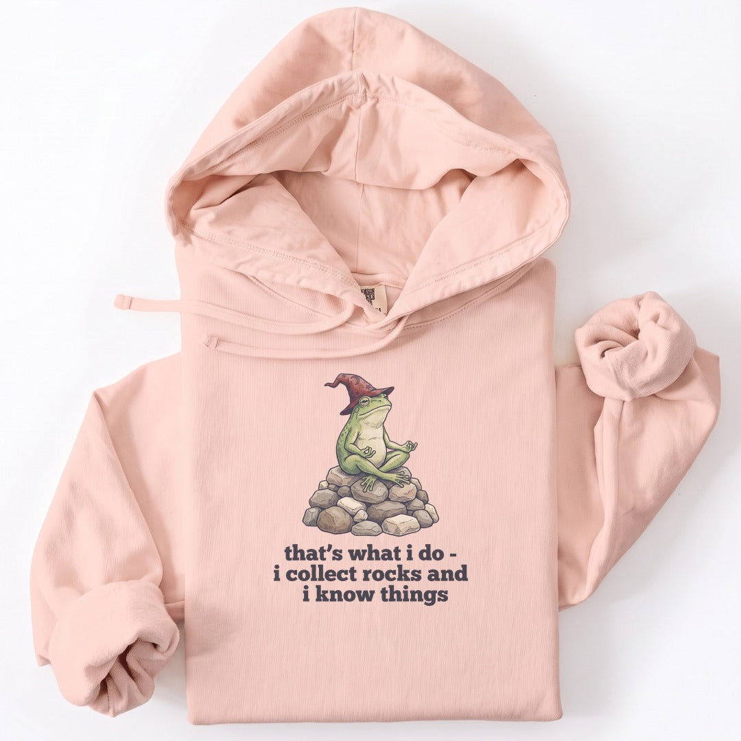 Hoodie Peachy / S I Collect Rocks and I Know Things Premium Hoodie