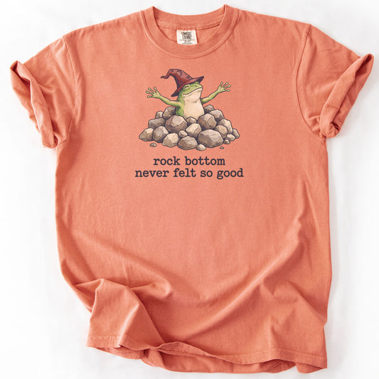 Rock Bottom Never Felt So Good Premium - Terracotta