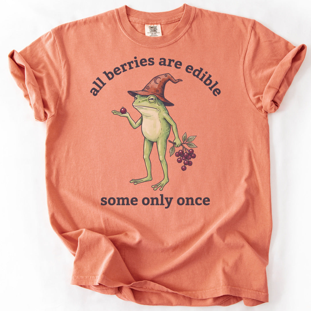 All Berries Are Edible Some Only Once Premium - Terracotta
