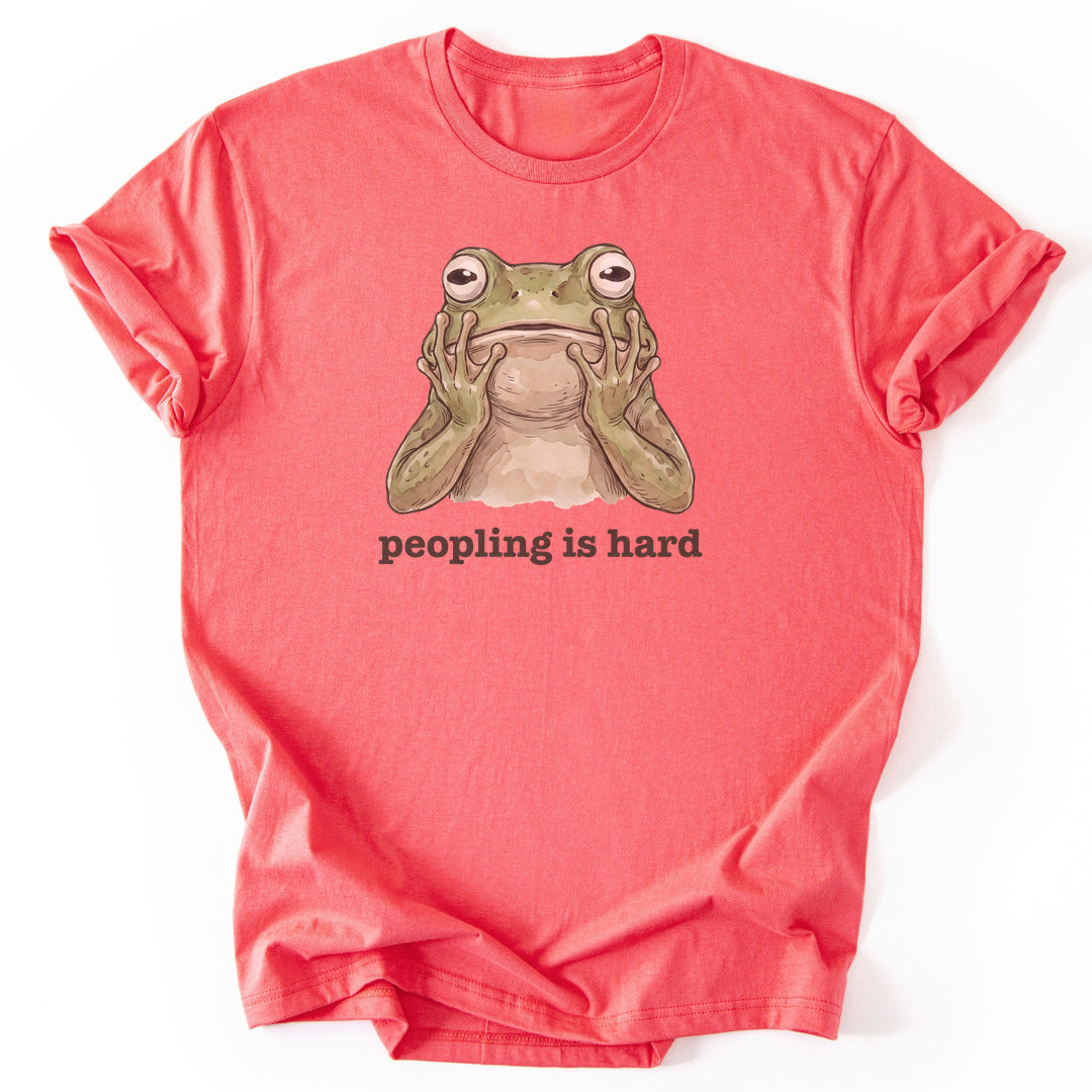 Peopling Is Hard - Coral Silk