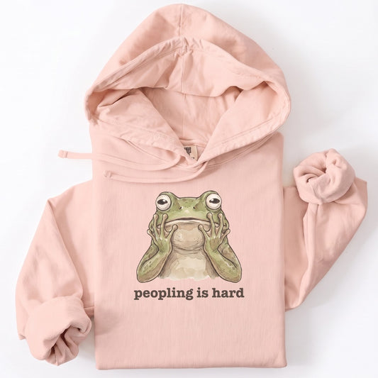Hoodie Peachy / S Peopling Is Hard Premium Hoodie