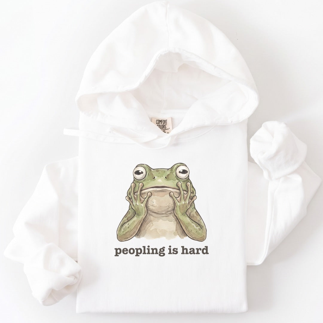 Hoodie White / S Peopling Is Hard Premium Hoodie