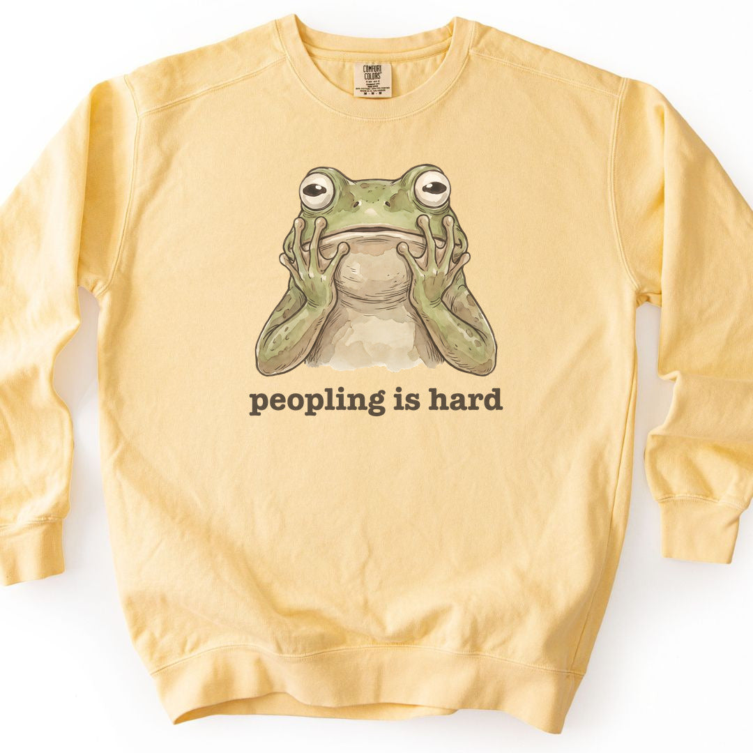 Peopling Is Hard Premium Sweatshirt - Butter