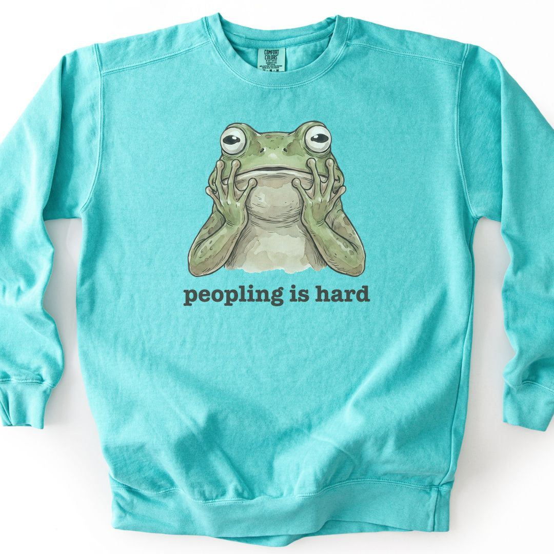 Peopling Is Hard Premium Sweatshirt - Chalky Mint