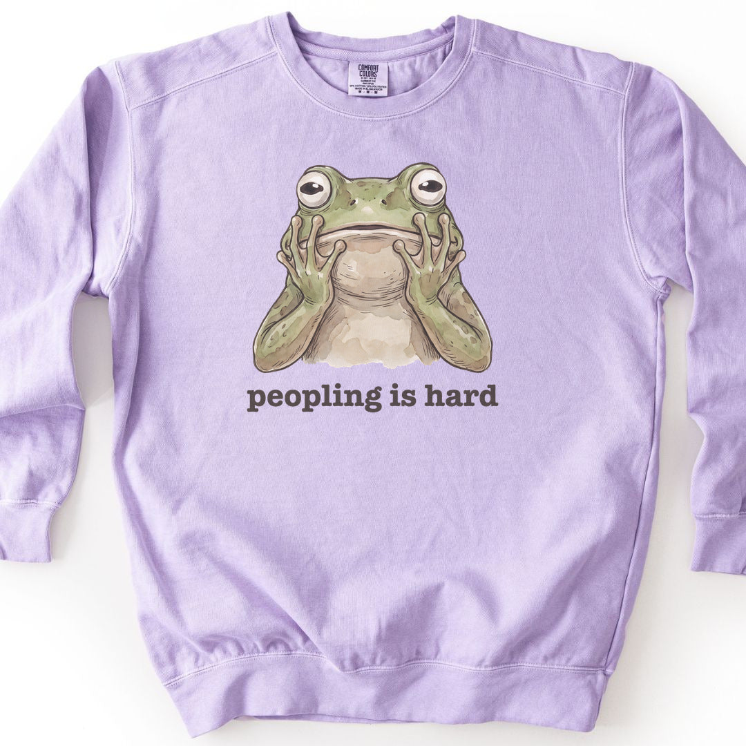 Peopling Is Hard Premium Sweatshirt - Orchid