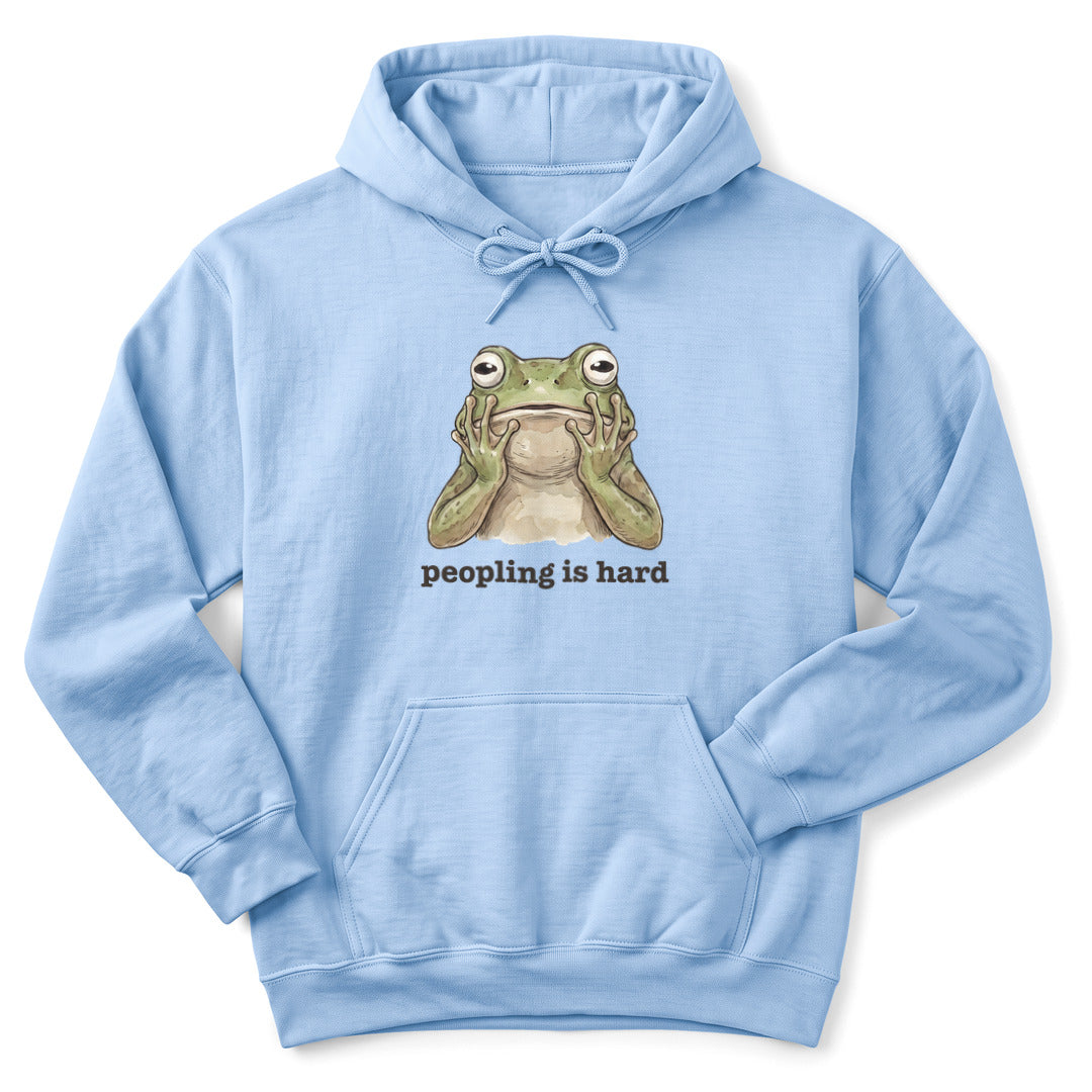 Hoodie Light Blue / S Peopling Is Hard Hoodie