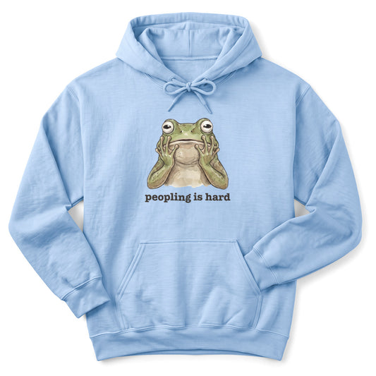 Hoodie Light Blue / S Peopling Is Hard Hoodie