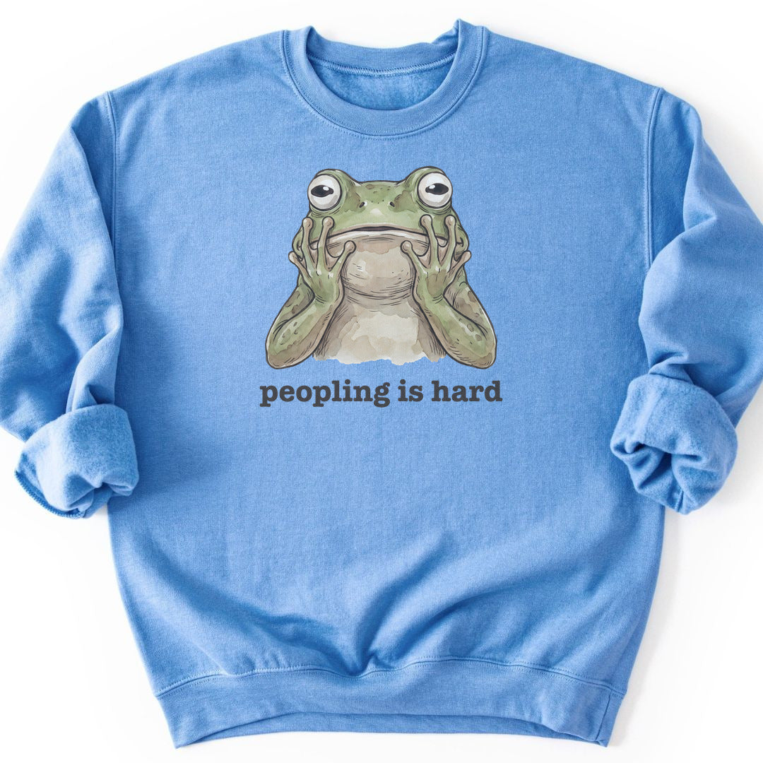 Peopling Is Hard Sweatshirt - Carolina Blue