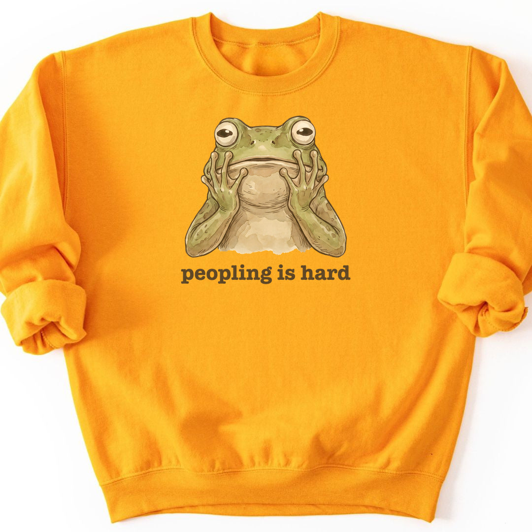 Peopling Is Hard Sweatshirt - Gold