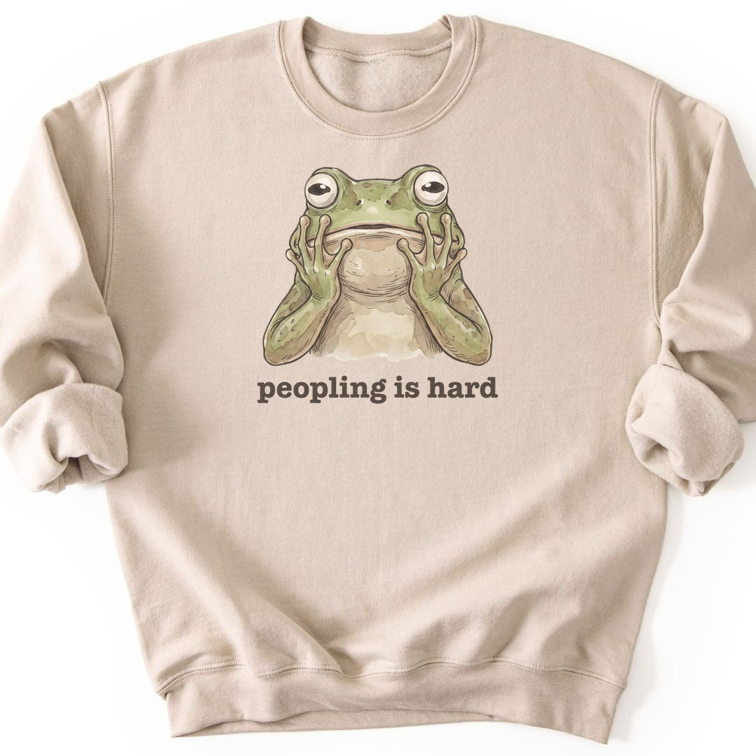Peopling Is Hard Sweatshirt - Sand