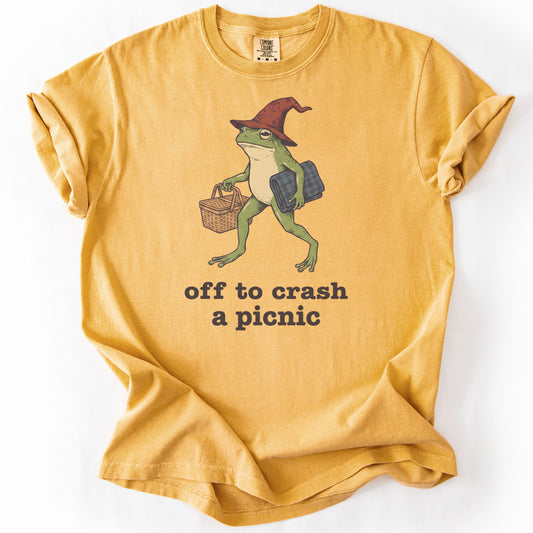 Off to Crash a Picnic Premium - Mustard