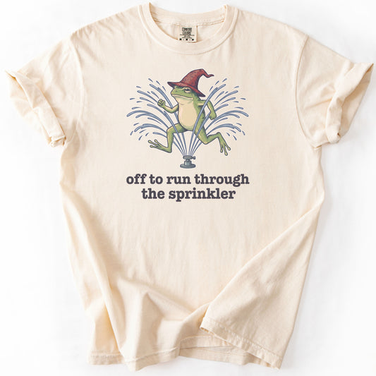 Off to Run Through the Sprinkler Premium - Ivory