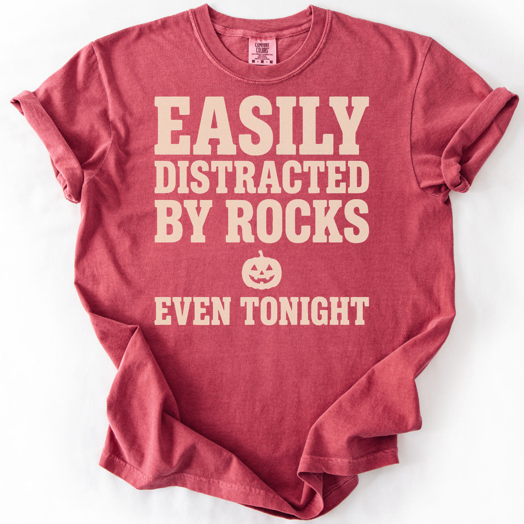 Easily Distracted By Rocks Even Tonight Premium - Crimson
