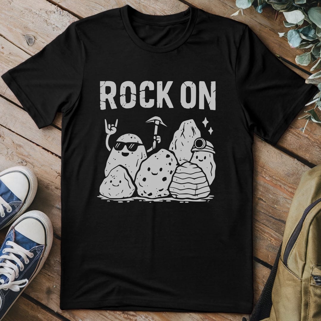 T-Shirt Black / S Rock On Funny T-Shirt
