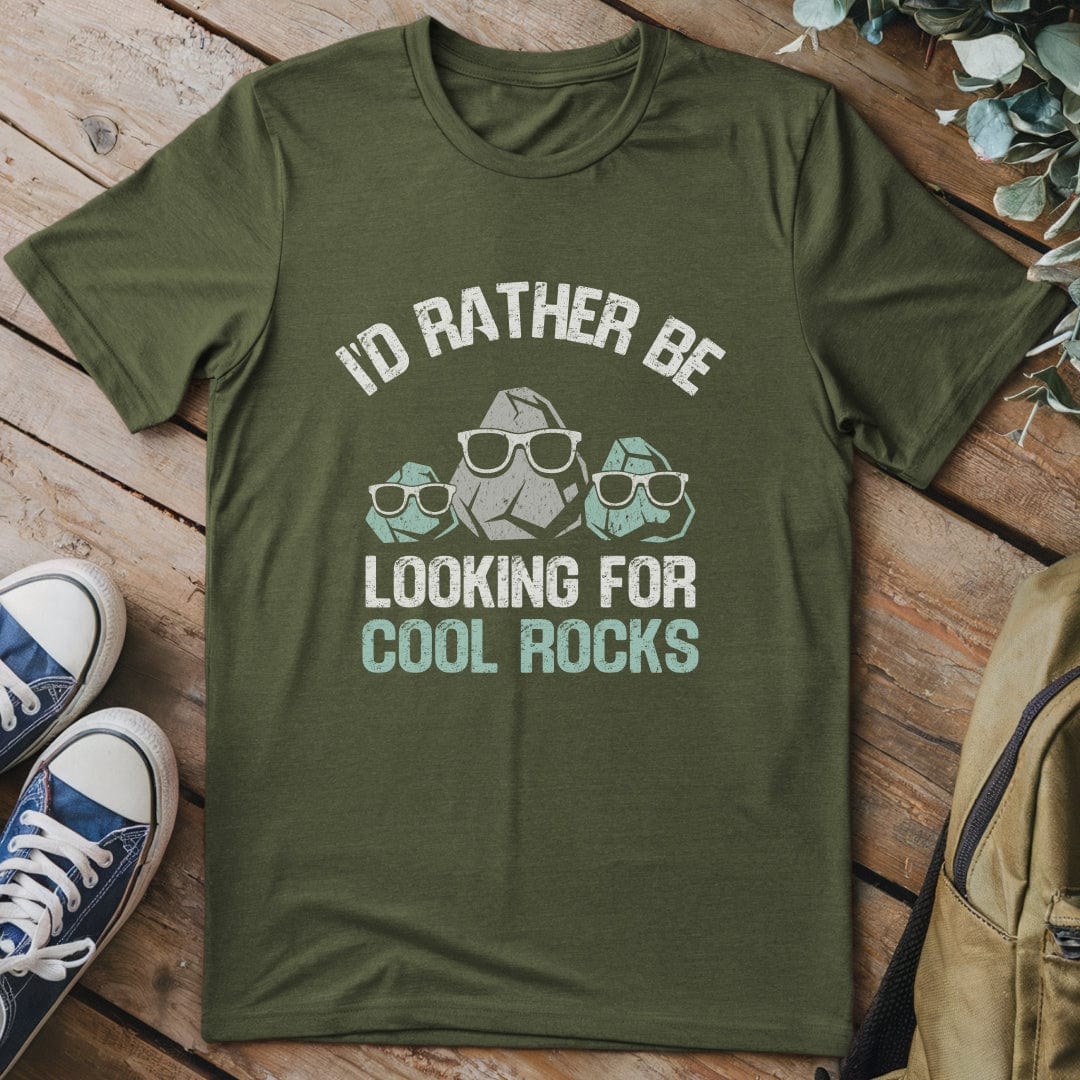 T-Shirt Military Green / S I'd Rather Be – Rock Lover T-Shirt