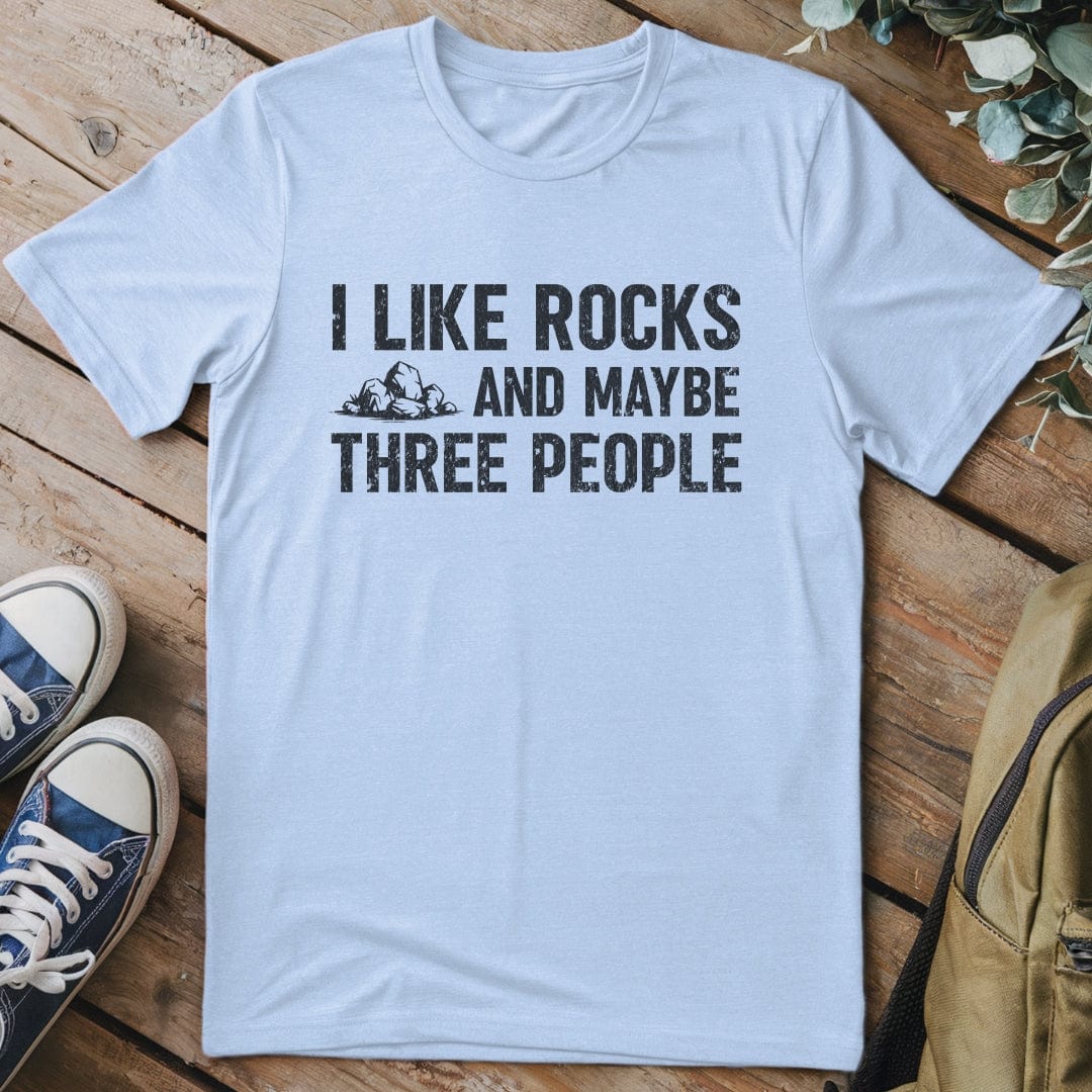 T-Shirt Light Blue / S Rocks & 3 People – T-Shirt
