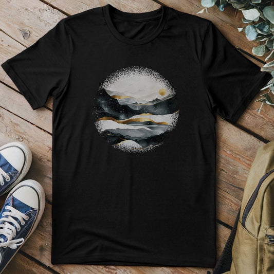 T-Shirt Black / S Black & White Mountains T-Shirt