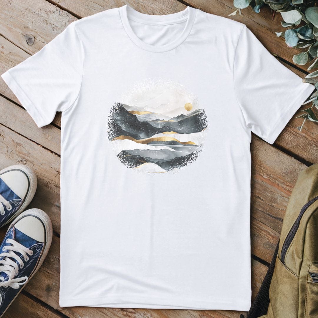 T-Shirt White / S Black & White Mountains T-Shirt