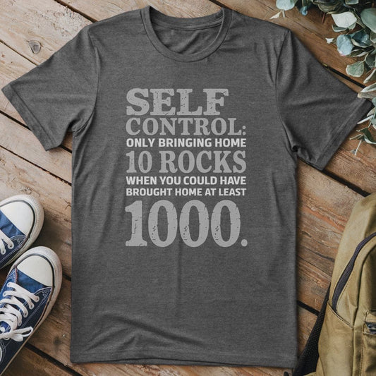 T-Shirt Dark Heather / S Self Control Rocks T-Shirt