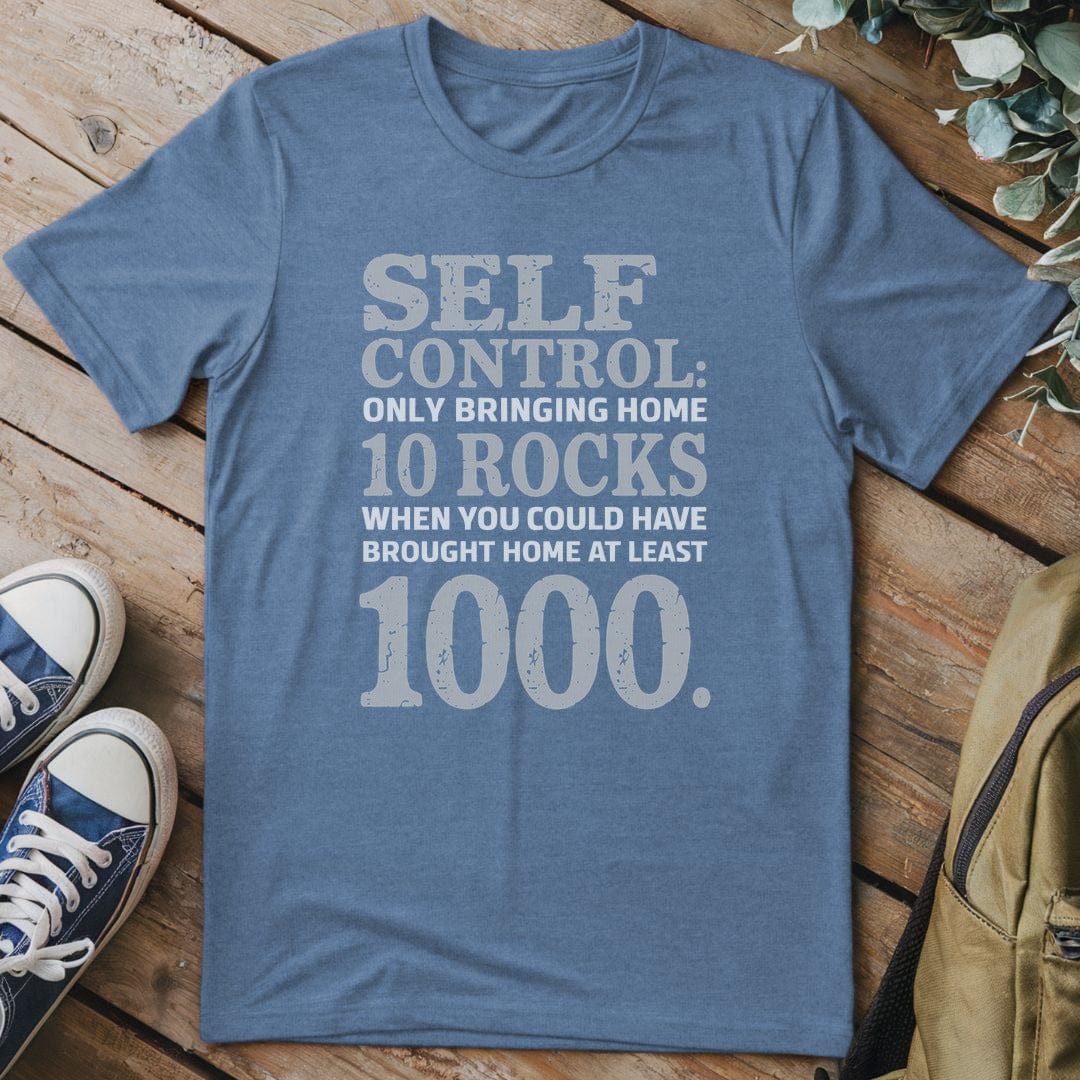 T-Shirt Heather Indigo / S Self Control Rocks T-Shirt