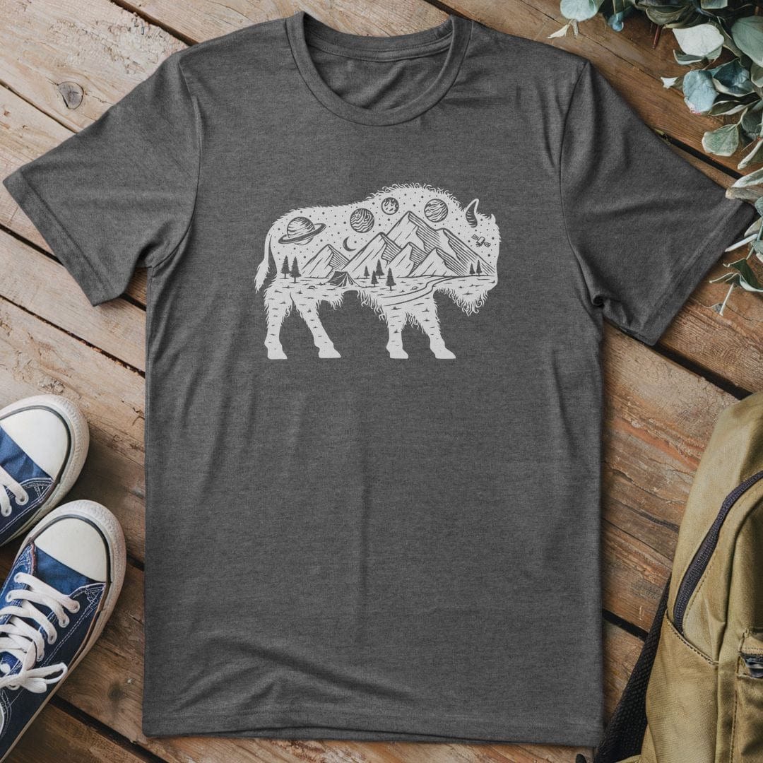 T-Shirt Dark Heather / S Night Bison T-Shirt