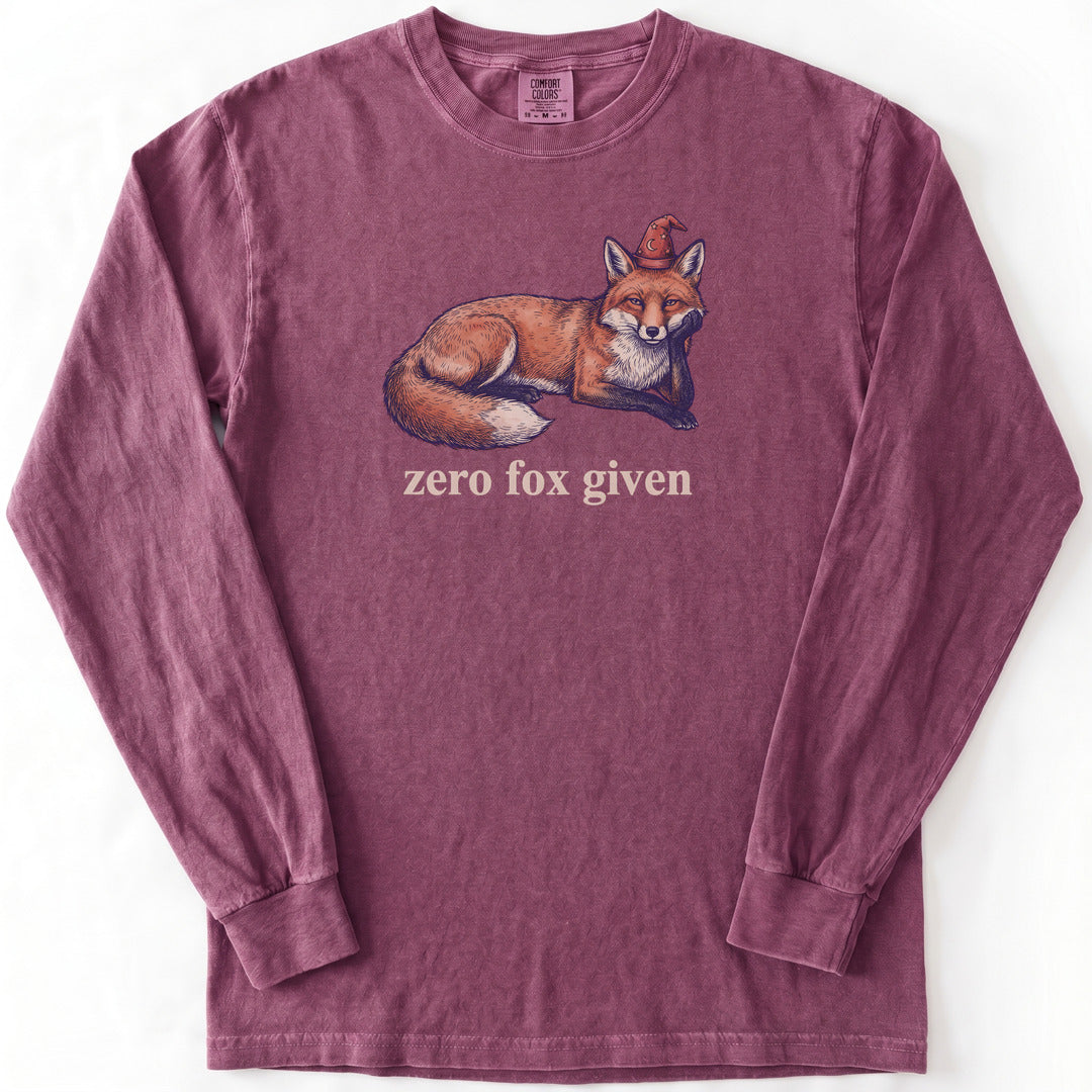 Zero Fox Given Premium LS - Comfort Colors garment-dyed long sleeve in Berry from Summit Soul