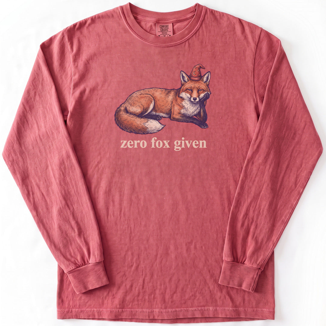 Zero Fox Given Premium LS - Comfort Colors garment-dyed long sleeve in Crimson from Summit Soul
