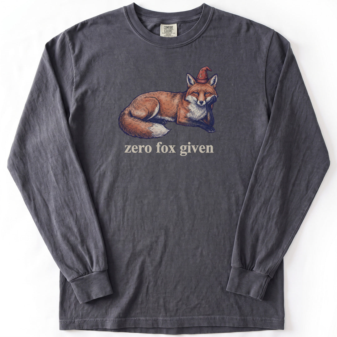 Zero Fox Given Premium LS - Comfort Colors garment-dyed long sleeve in Graphite from Summit Soul