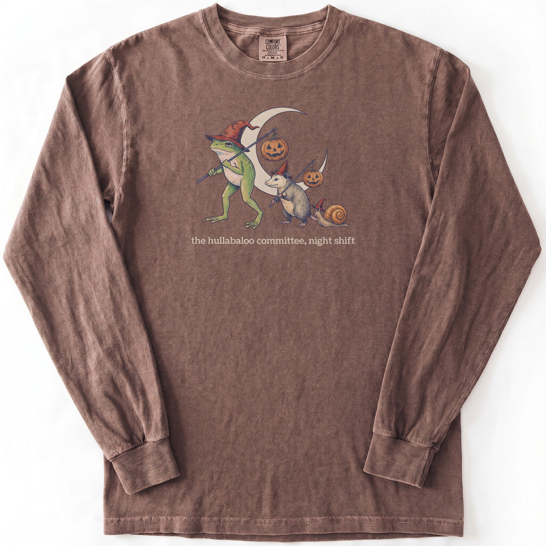 Night Shift Premium LS - Comfort Colors garment-dyed long sleeve in Espresso from Summit Soul