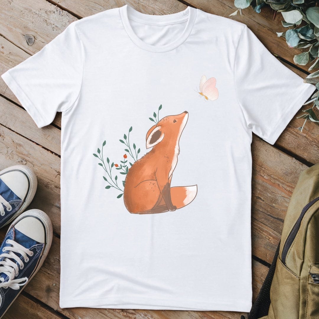 T-Shirt White / S Fox & Butterfly T-Shirt