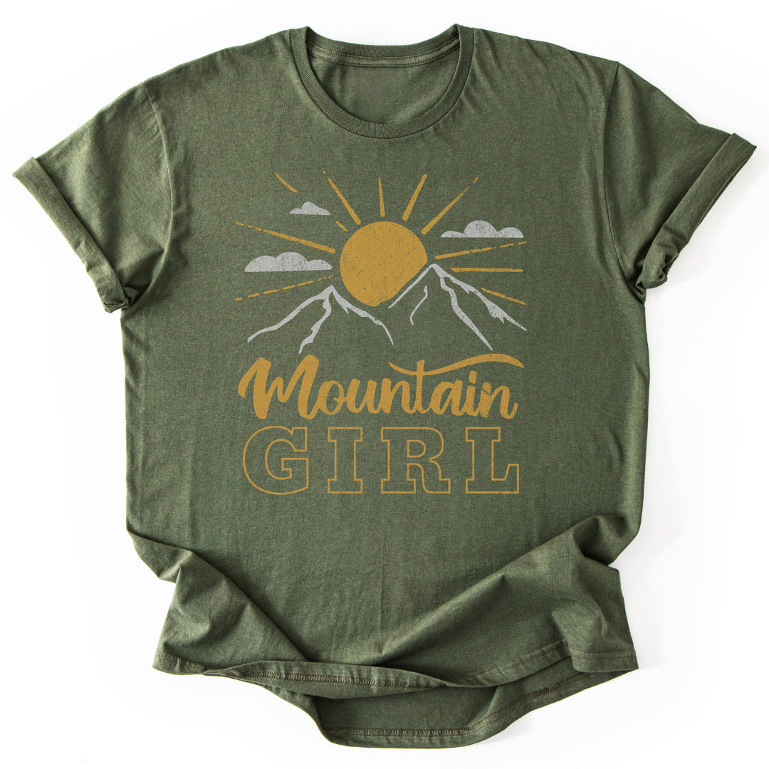 T-Shirt Military Green / S Mountain Girl T-Shirt
