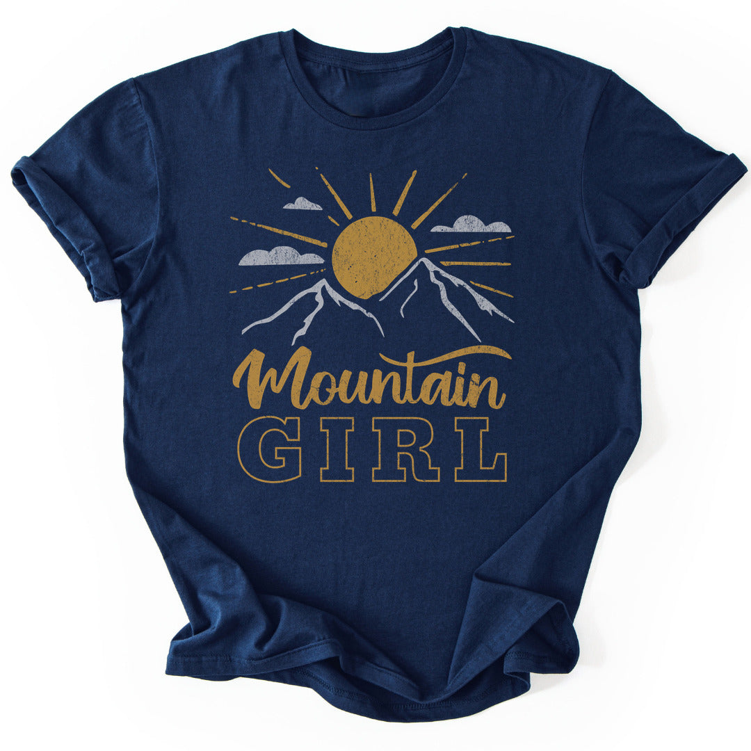 T-Shirt Navy / S Mountain Girl T-Shirt