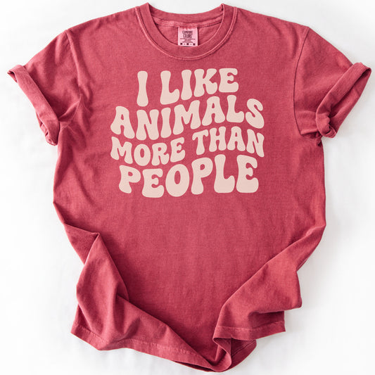 I Like Animals More Than People Premium - Crimson