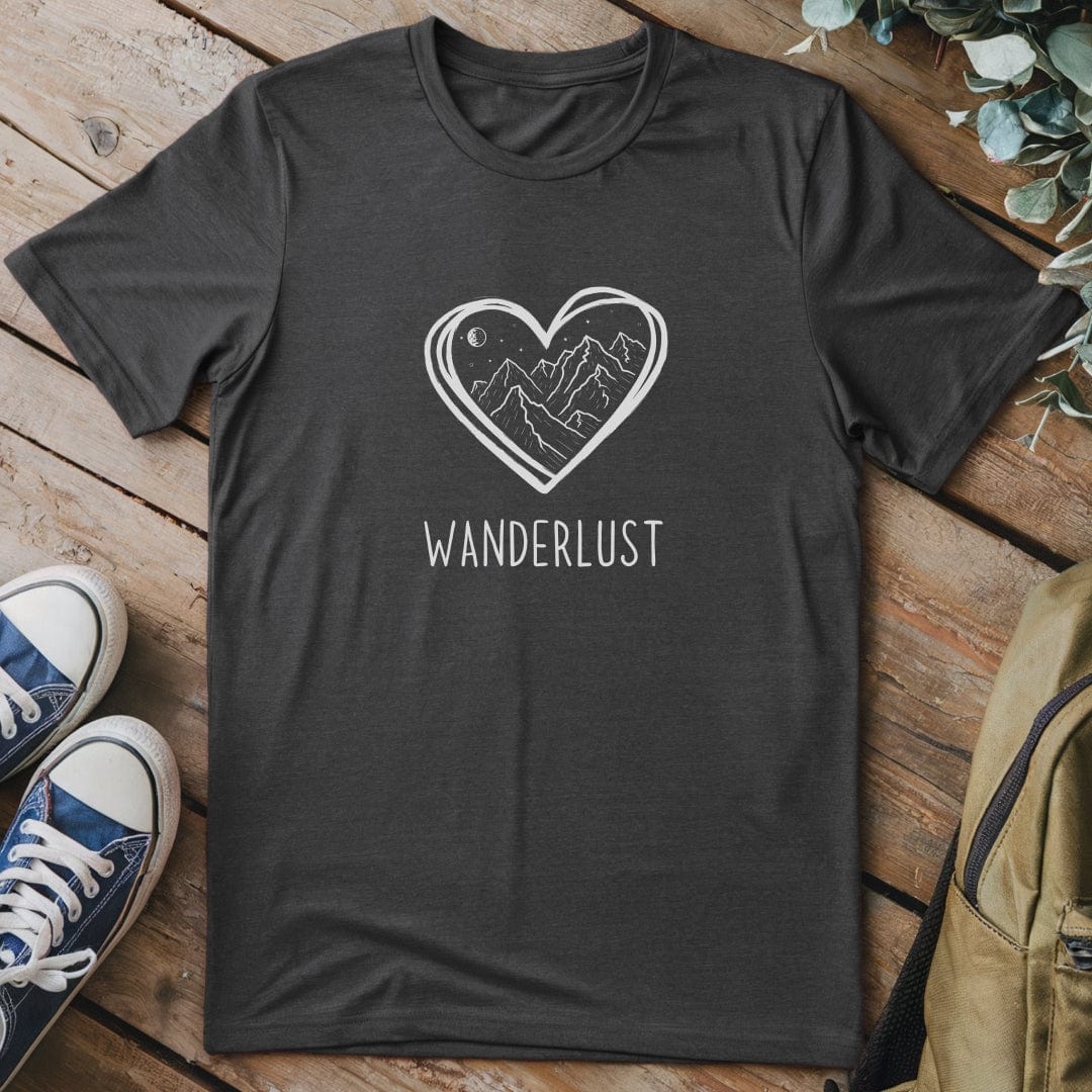 T-Shirt Dark Heather / S Wanderlust Love T-Shirt
