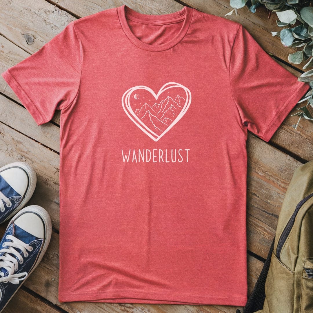 T-Shirt Heather Red / S Wanderlust Love T-Shirt