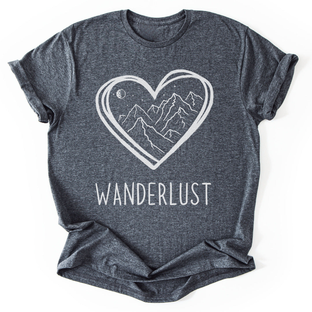 T-Shirt Dark Heather / S Wanderlust Love T-Shirt