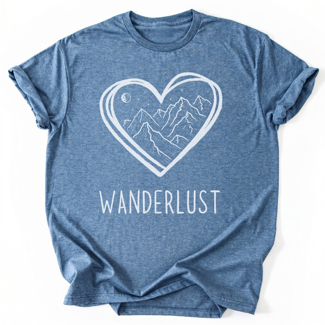 T-Shirt Heather Indigo / S Wanderlust Love T-Shirt
