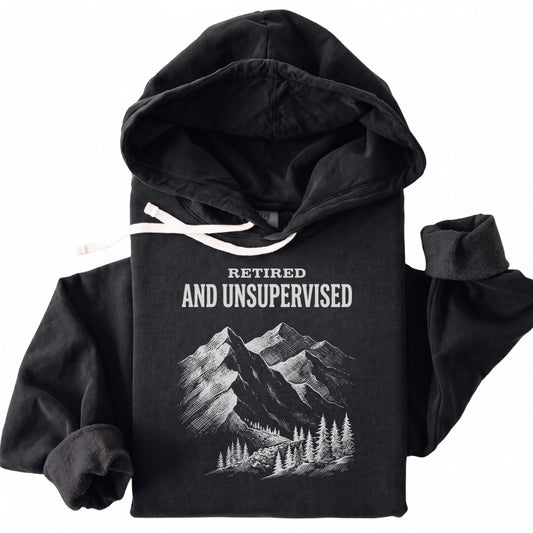Hoodie Black / S Retired and Unsupervised Premium Hoodie